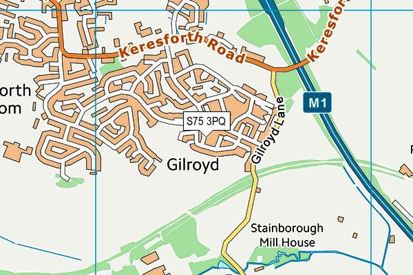 S75 3PQ map - OS VectorMap District (Ordnance Survey)