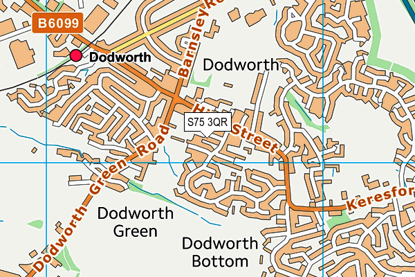 S75 3QR map - OS VectorMap District (Ordnance Survey)