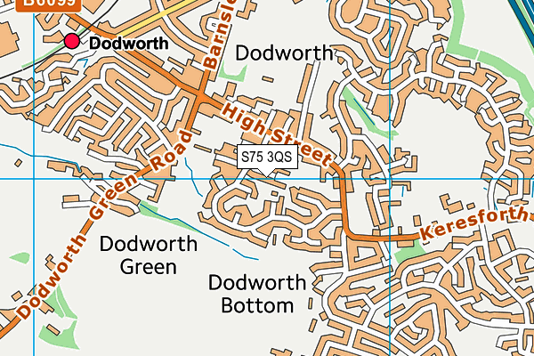 S75 3QS map - OS VectorMap District (Ordnance Survey)