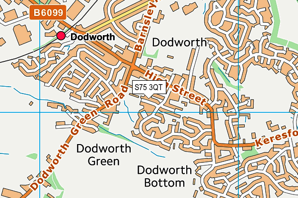 S75 3QT map - OS VectorMap District (Ordnance Survey)