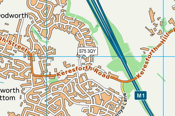 S75 3QY map - OS VectorMap District (Ordnance Survey)