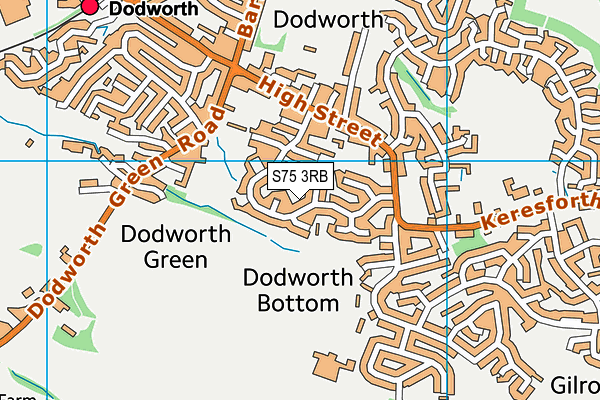 S75 3RB map - OS VectorMap District (Ordnance Survey)