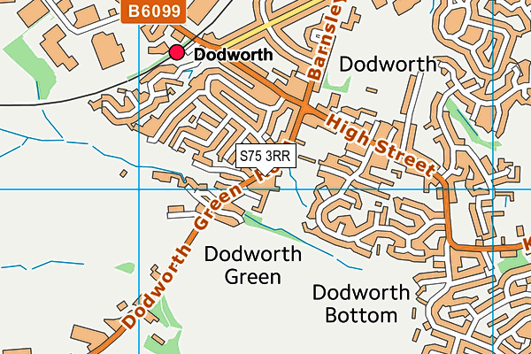 S75 3RR map - OS VectorMap District (Ordnance Survey)