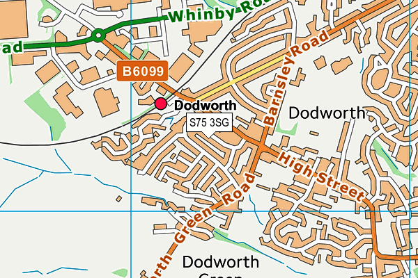 S75 3SG map - OS VectorMap District (Ordnance Survey)