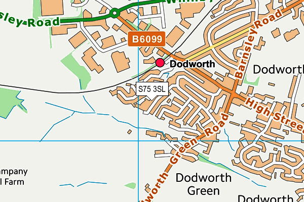 S75 3SL map - OS VectorMap District (Ordnance Survey)