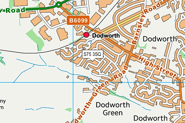 S75 3SQ map - OS VectorMap District (Ordnance Survey)