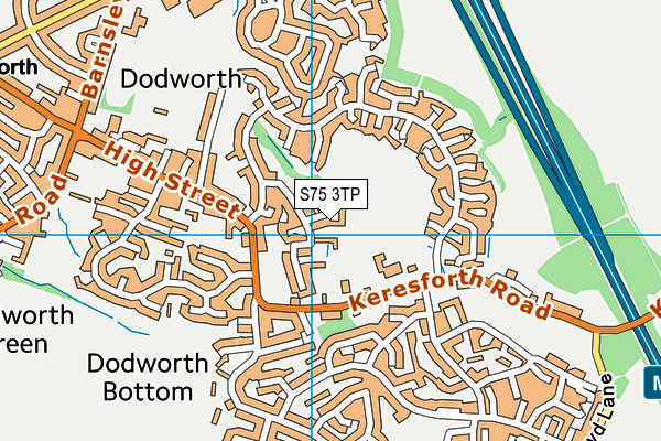 S75 3TP map - OS VectorMap District (Ordnance Survey)