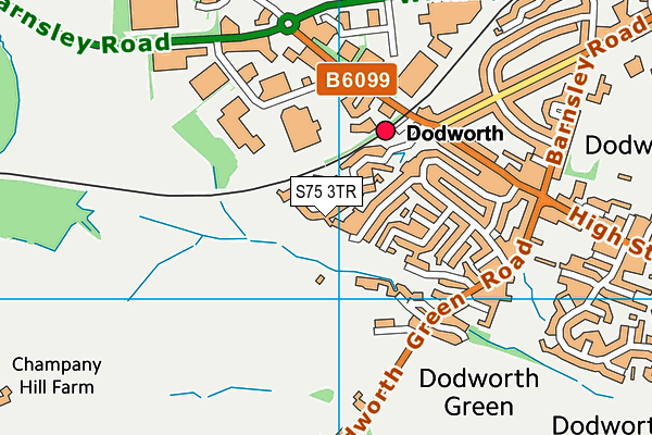 S75 3TR map - OS VectorMap District (Ordnance Survey)