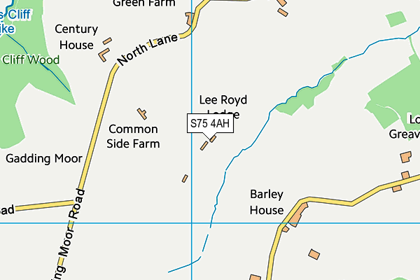 S75 4AH map - OS VectorMap District (Ordnance Survey)