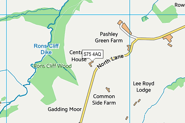 S75 4AQ map - OS VectorMap District (Ordnance Survey)