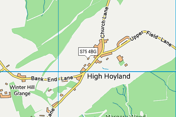 S75 4BG map - OS VectorMap District (Ordnance Survey)