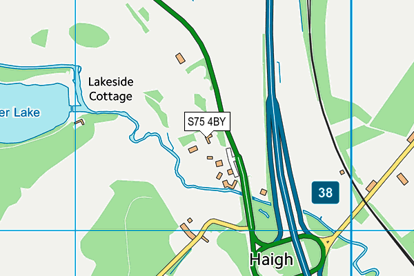 S75 4BY map - OS VectorMap District (Ordnance Survey)