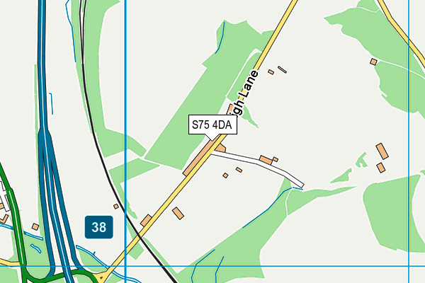 S75 4DA map - OS VectorMap District (Ordnance Survey)