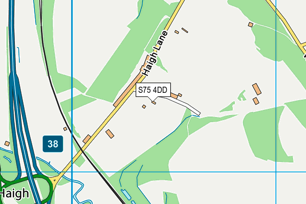 S75 4DD map - OS VectorMap District (Ordnance Survey)