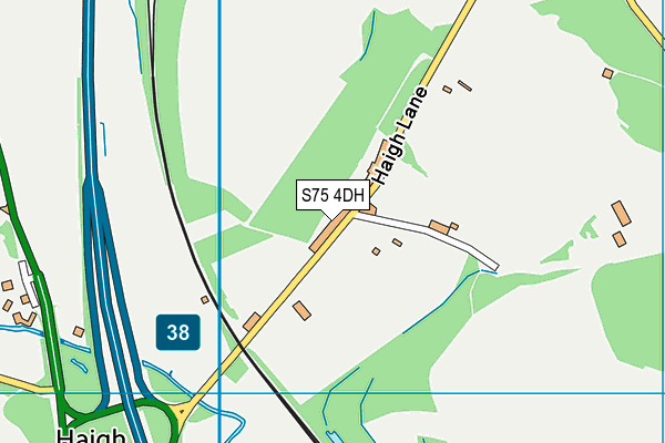 S75 4DH map - OS VectorMap District (Ordnance Survey)