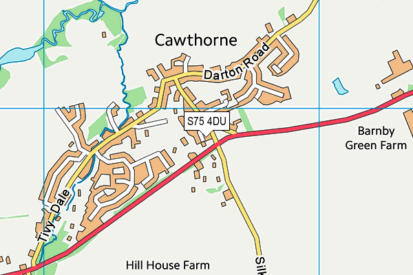 S75 4DU map - OS VectorMap District (Ordnance Survey)