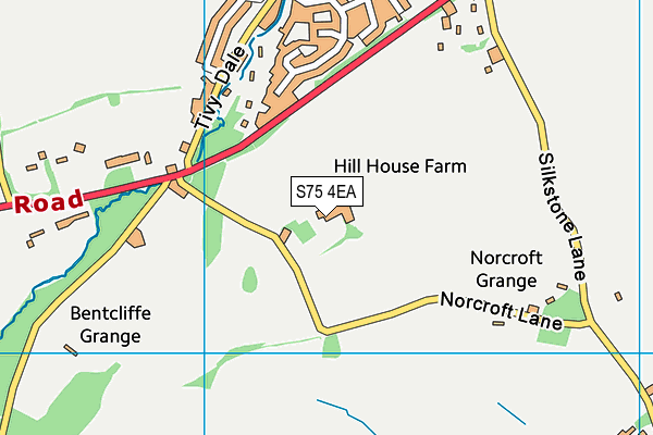 S75 4EA map - OS VectorMap District (Ordnance Survey)