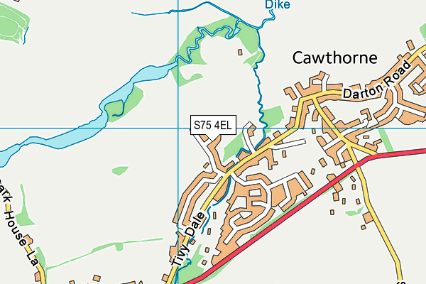 Cawthorne Football Field map (S75 4EL) - OS VectorMap District (Ordnance Survey)