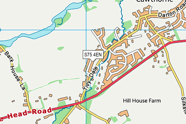 S75 4EN map - OS VectorMap District (Ordnance Survey)