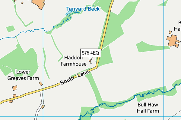 S75 4EQ map - OS VectorMap District (Ordnance Survey)