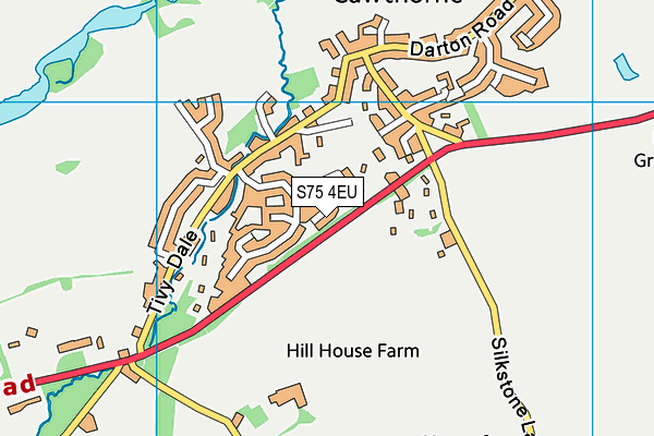 S75 4EU map - OS VectorMap District (Ordnance Survey)