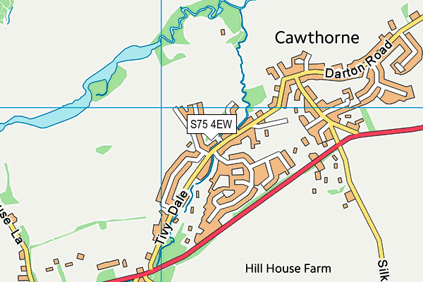 S75 4EW map - OS VectorMap District (Ordnance Survey)