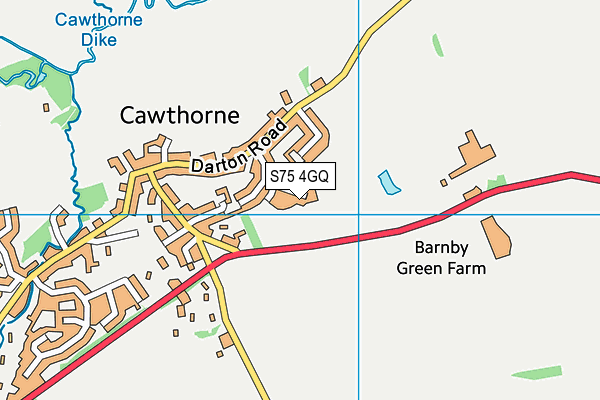 S75 4GQ map - OS VectorMap District (Ordnance Survey)