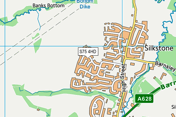 S75 4HD map - OS VectorMap District (Ordnance Survey)