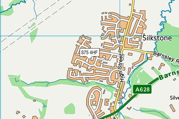 S75 4HF map - OS VectorMap District (Ordnance Survey)