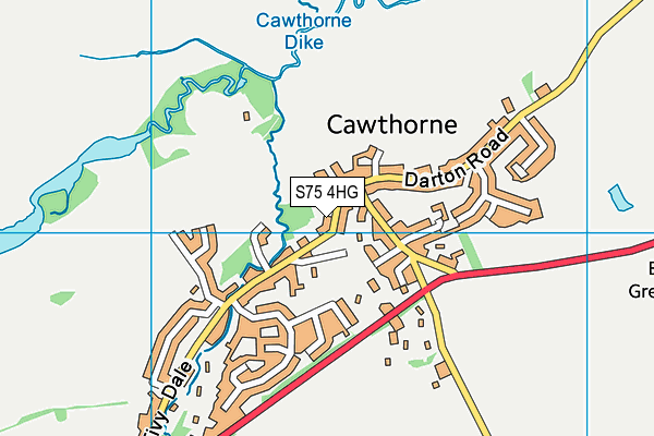 S75 4HG map - OS VectorMap District (Ordnance Survey)