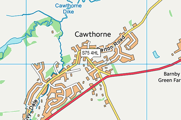 S75 4HL map - OS VectorMap District (Ordnance Survey)