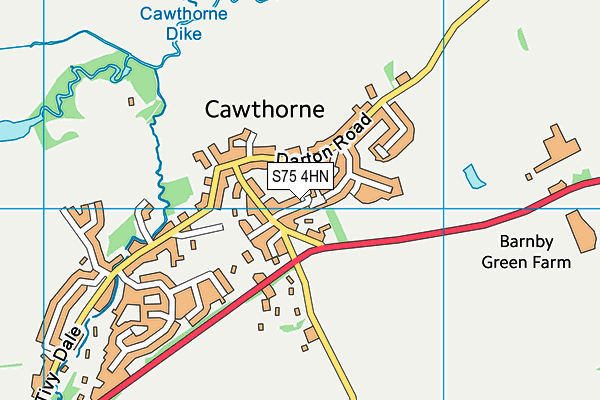 S75 4HN map - OS VectorMap District (Ordnance Survey)