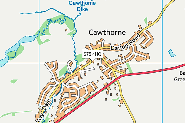 S75 4HQ map - OS VectorMap District (Ordnance Survey)