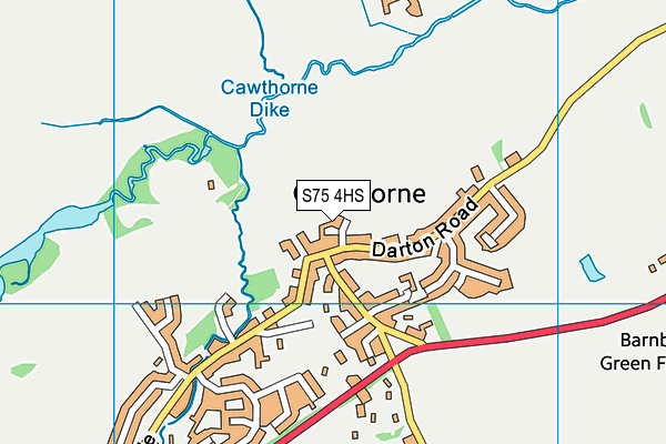 S75 4HS map - OS VectorMap District (Ordnance Survey)