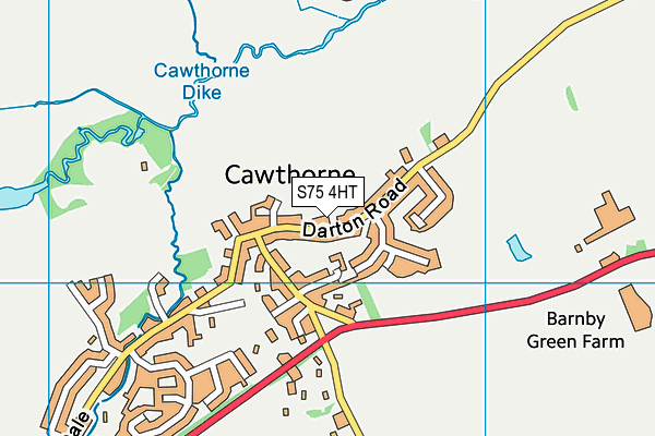 S75 4HT map - OS VectorMap District (Ordnance Survey)