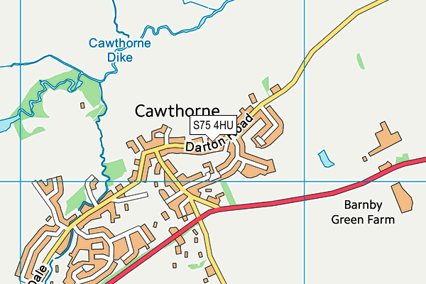 S75 4HU map - OS VectorMap District (Ordnance Survey)