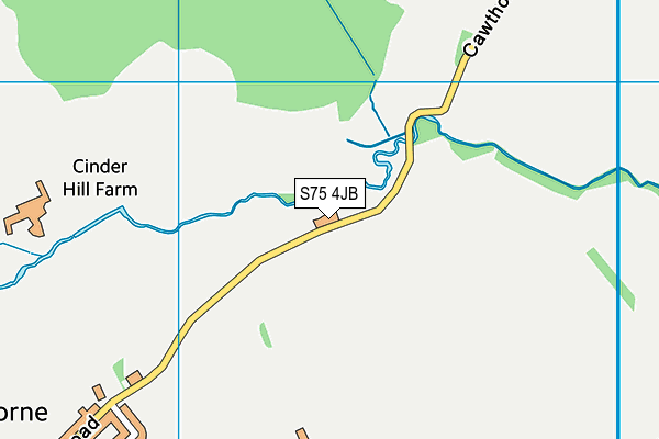 S75 4JB map - OS VectorMap District (Ordnance Survey)