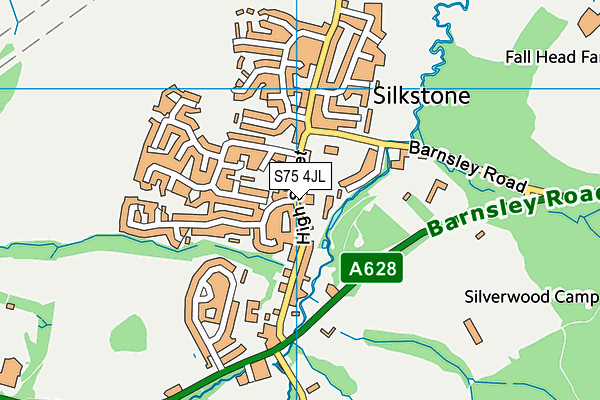 S75 4JL map - OS VectorMap District (Ordnance Survey)