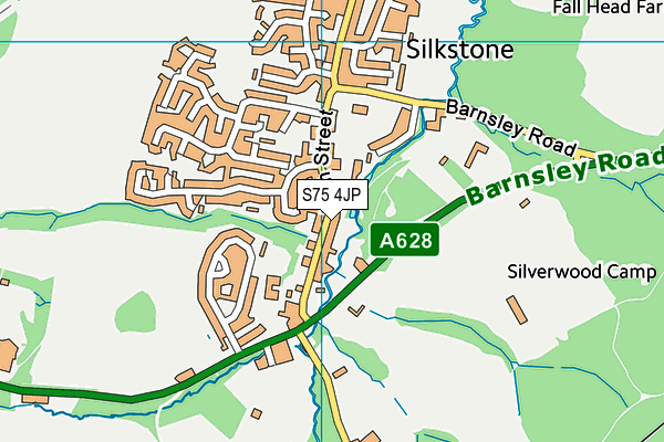 S75 4JP map - OS VectorMap District (Ordnance Survey)