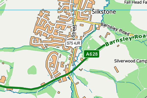 S75 4JR map - OS VectorMap District (Ordnance Survey)