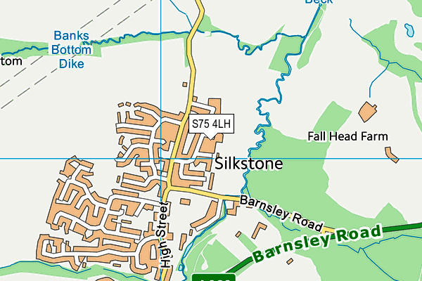 S75 4LH map - OS VectorMap District (Ordnance Survey)