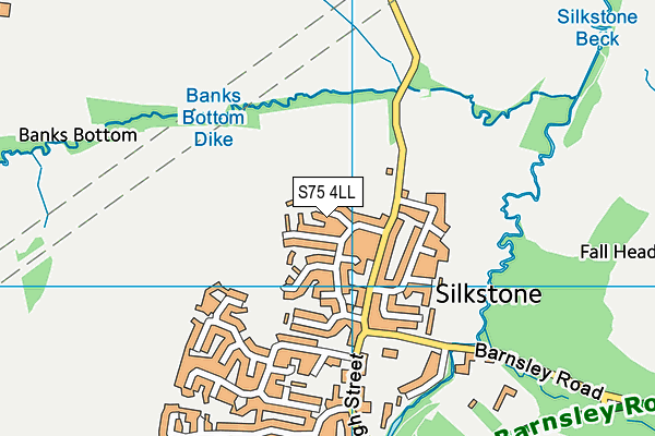 S75 4LL map - OS VectorMap District (Ordnance Survey)