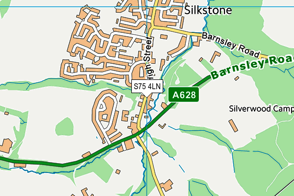 S75 4LN map - OS VectorMap District (Ordnance Survey)