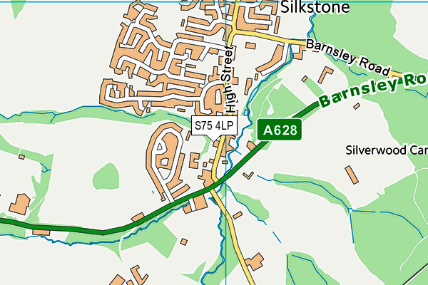 S75 4LP map - OS VectorMap District (Ordnance Survey)