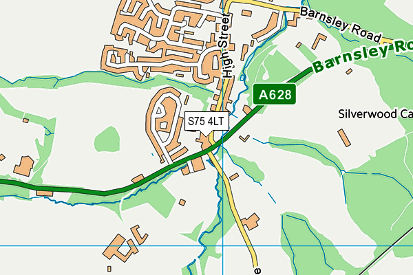 S75 4LT map - OS VectorMap District (Ordnance Survey)