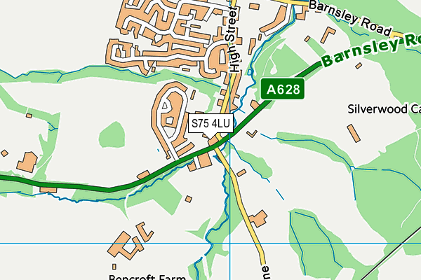 S75 4LU map - OS VectorMap District (Ordnance Survey)