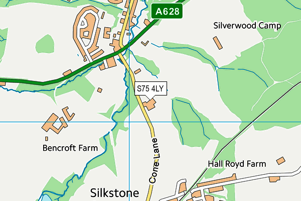 S75 4LY map - OS VectorMap District (Ordnance Survey)