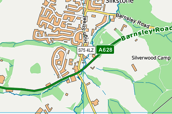 S75 4LZ map - OS VectorMap District (Ordnance Survey)