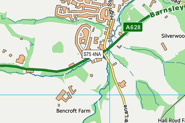 S75 4NA map - OS VectorMap District (Ordnance Survey)