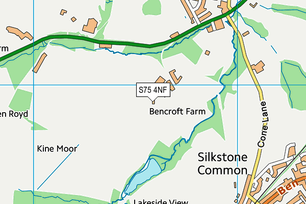 S75 4NF map - OS VectorMap District (Ordnance Survey)